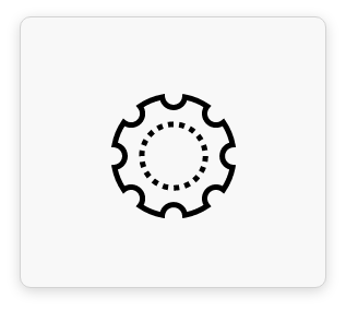 Zahnrad Symbol für Bereich Maschinenbau