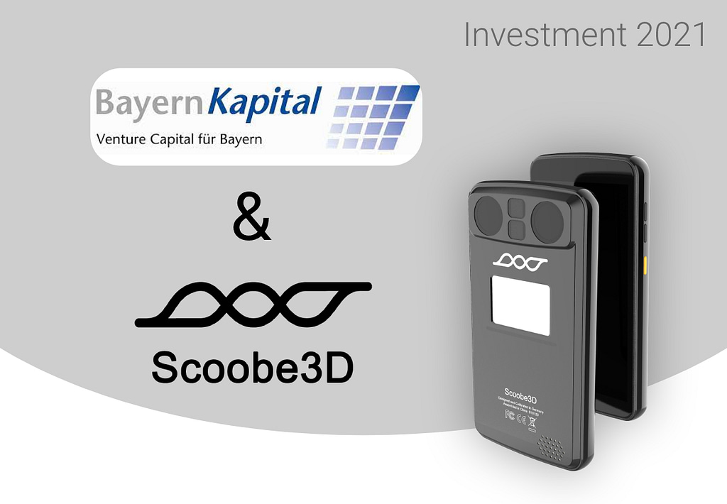 Cover image for renewed investment in Scoobe3D by Bayern Kapital and business angels in the mid-six-figure range in August 2021