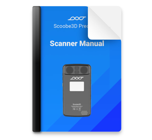 Title screen of the scanner manual for the Scoobe3D Precision